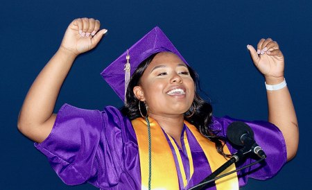 Perfect evening for 'Pomp and Circumstance' at Lemoore High School Graduation Honor speaker, A'anna Taylor